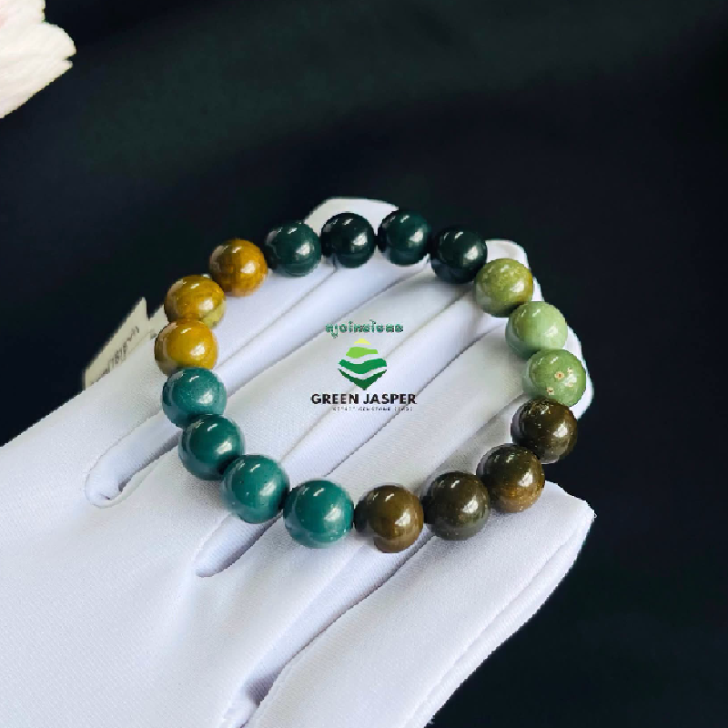 Green​Jasper Bracelet /5 color /9mm