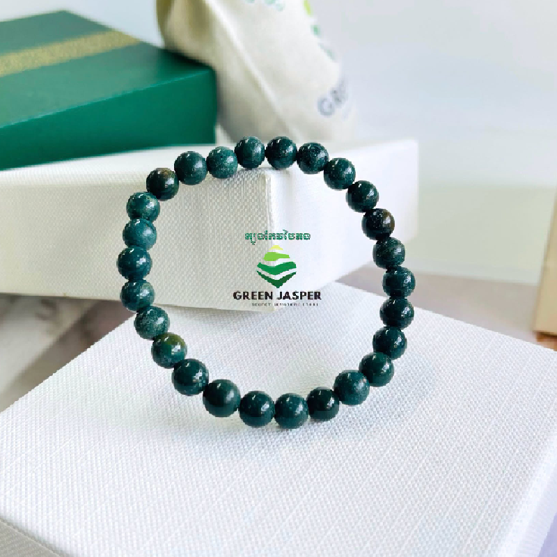 Green​Jasper Bracelet /Green color /6mm